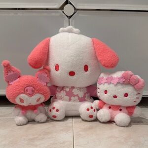 NWT Sanrio Cherry Blossom Plush Round 1 Exclusive Sakura Series Trio